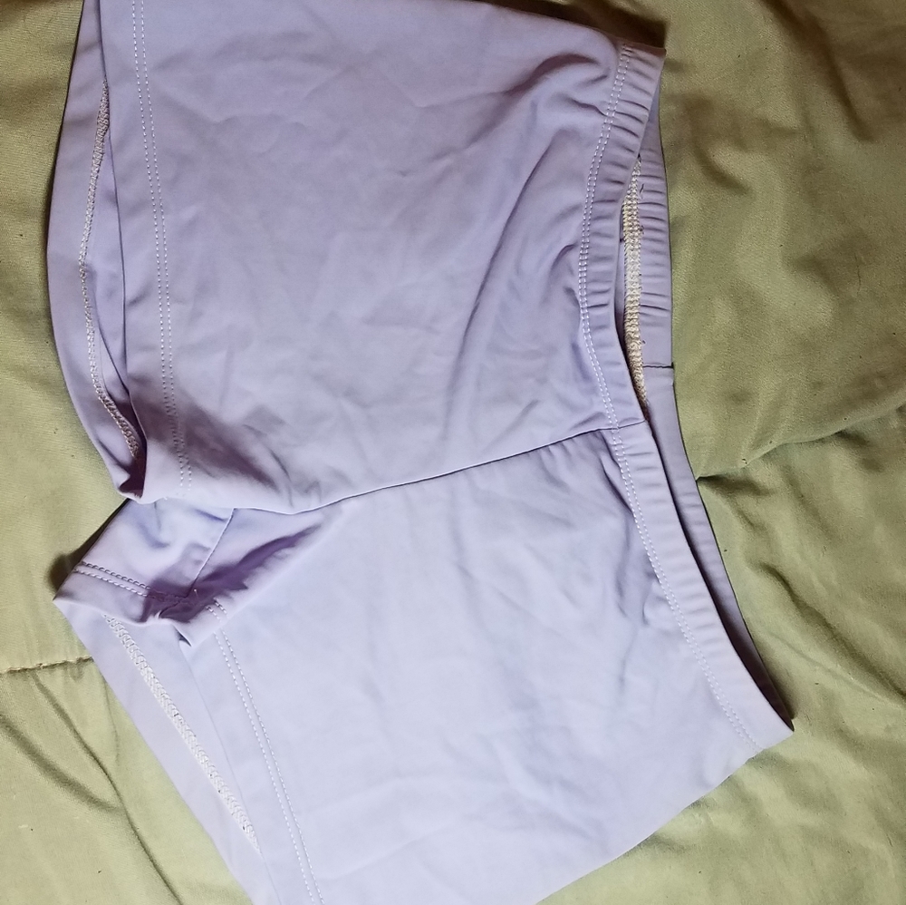 Lavender spandex shorts